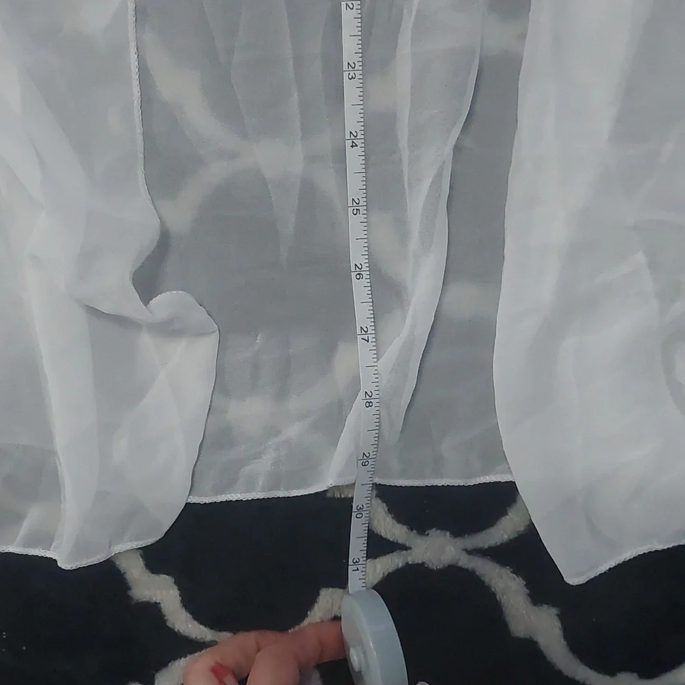 nwot shein Sheer White Open Cardigan Large‎